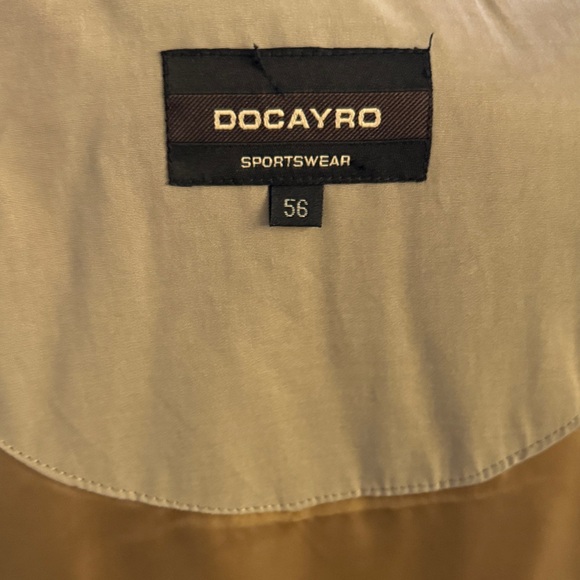 Docayro Men's Tan Coat with Dark Brown Collar - Picture 10 of 16